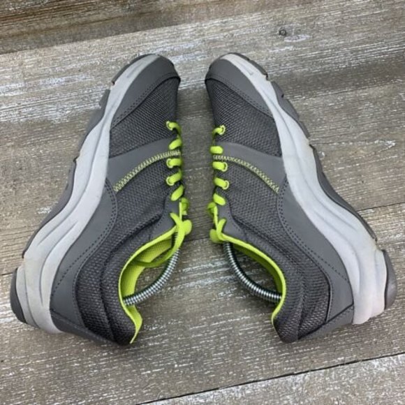 Vionic Kona Womens Size 6.5 Walking Shoes Gray Green Low Top Lace Up Sneakers - Picture 4 of 10